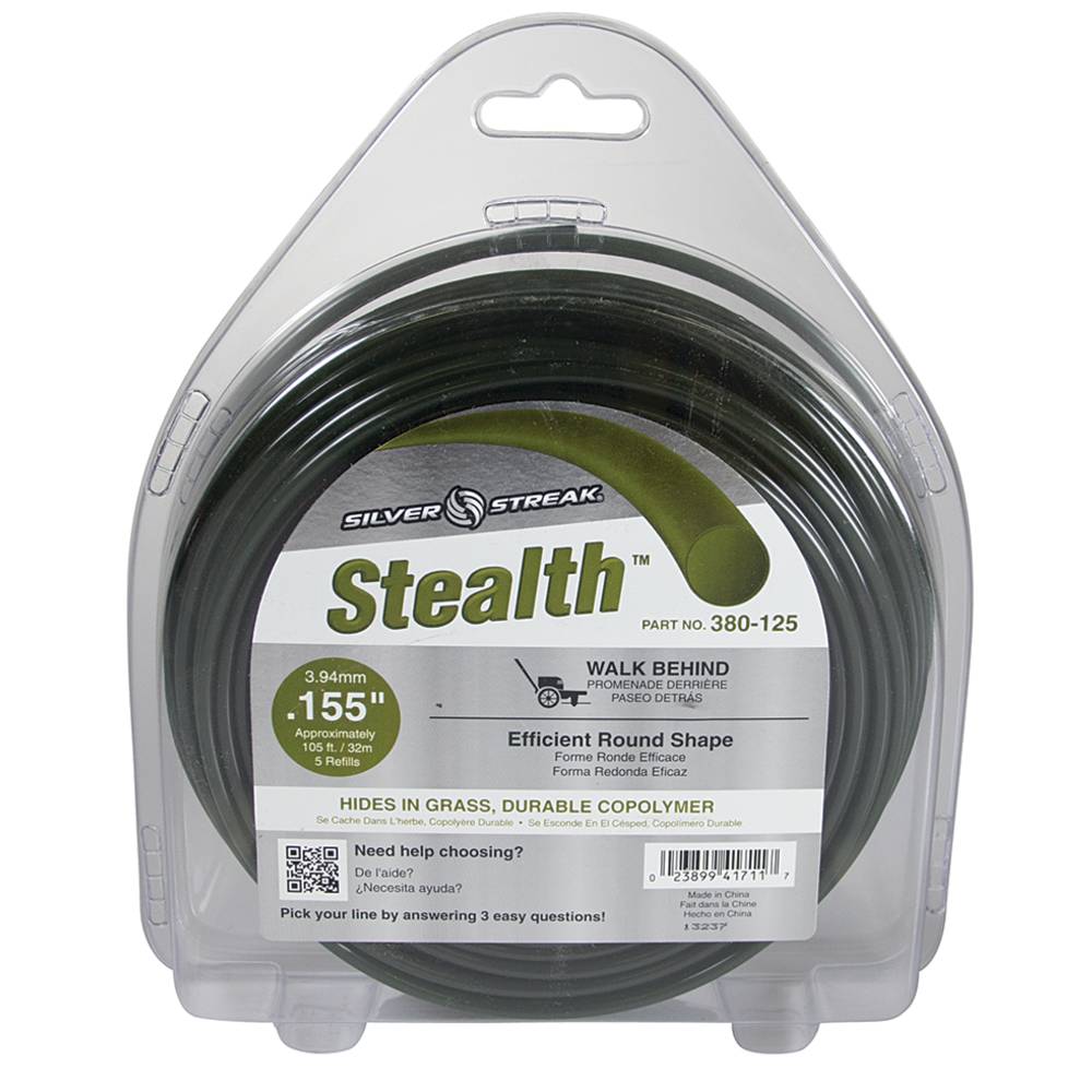 Silver Streak Stealth Trimmer Line .155 1 lb. Donut / 380-125