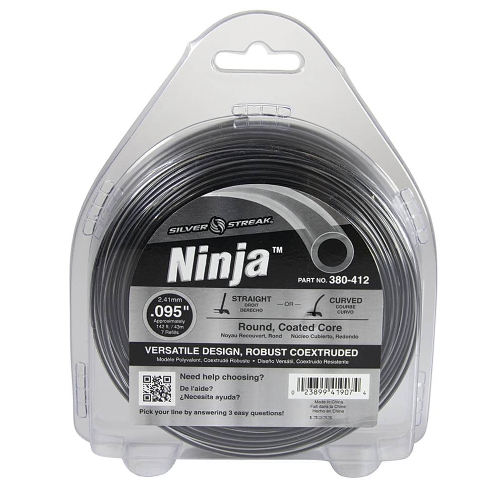 Silver Streak Ninja Trimmer Line .095 1/2 lb. Donut / 380-412