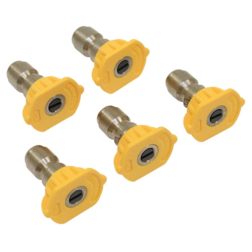 General Pump 3.5 Size, Yellow Pressure Washer Nozzle 5 Pack / 758-075