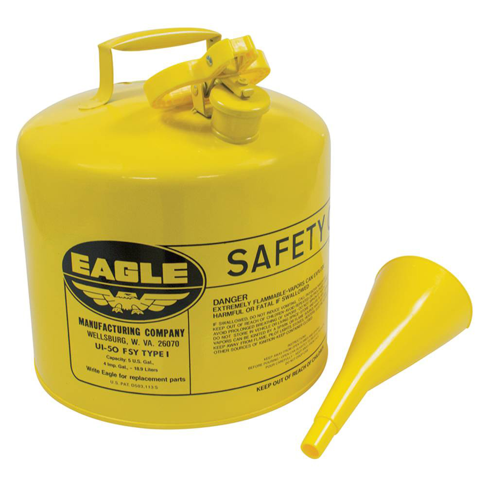 Eagle 5 Gallon With Funnel Metal Safety Diesel Can / 765-200
