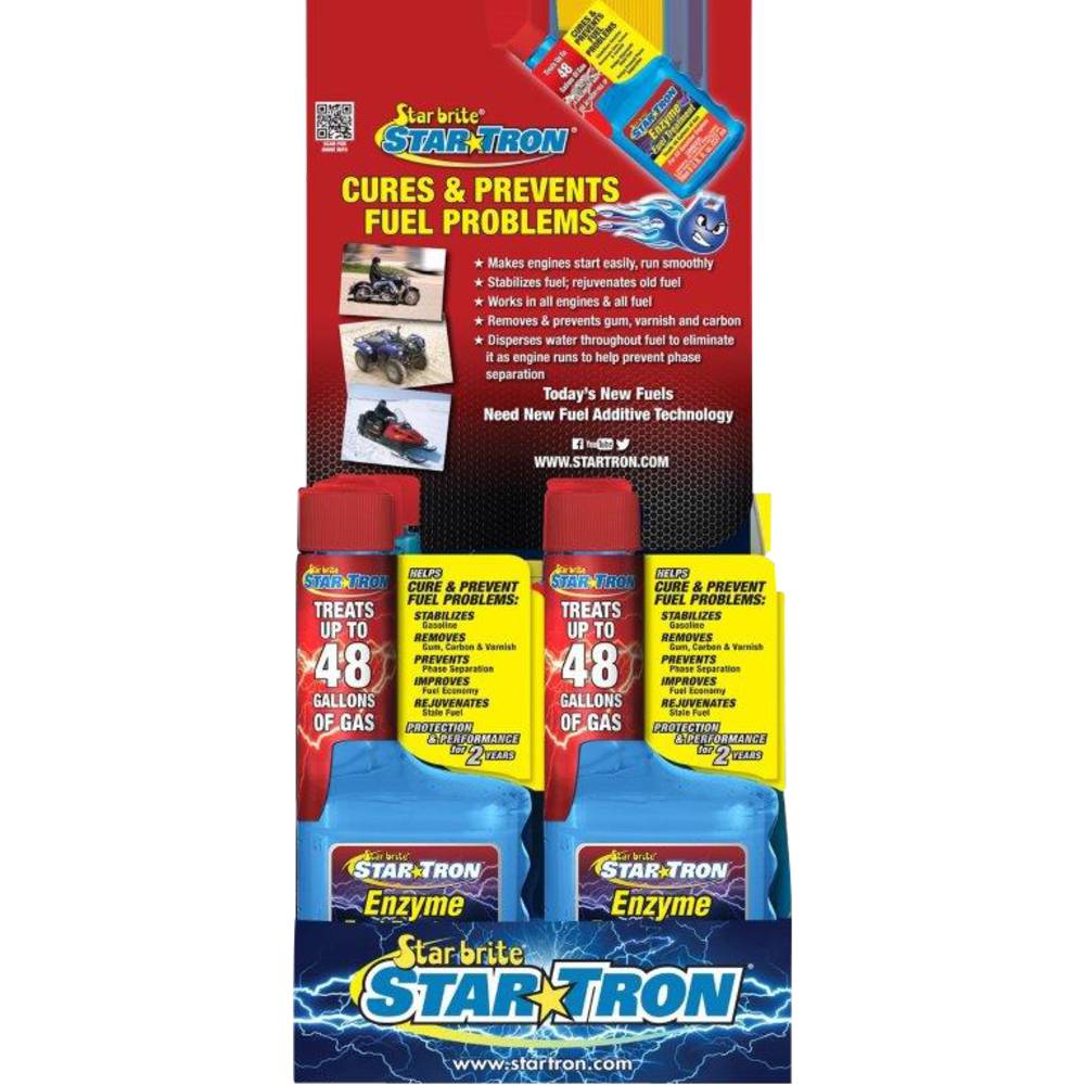 Star Tron Mini Counter Display Six 8 oz. Bottle of Gas Additive / 770-811