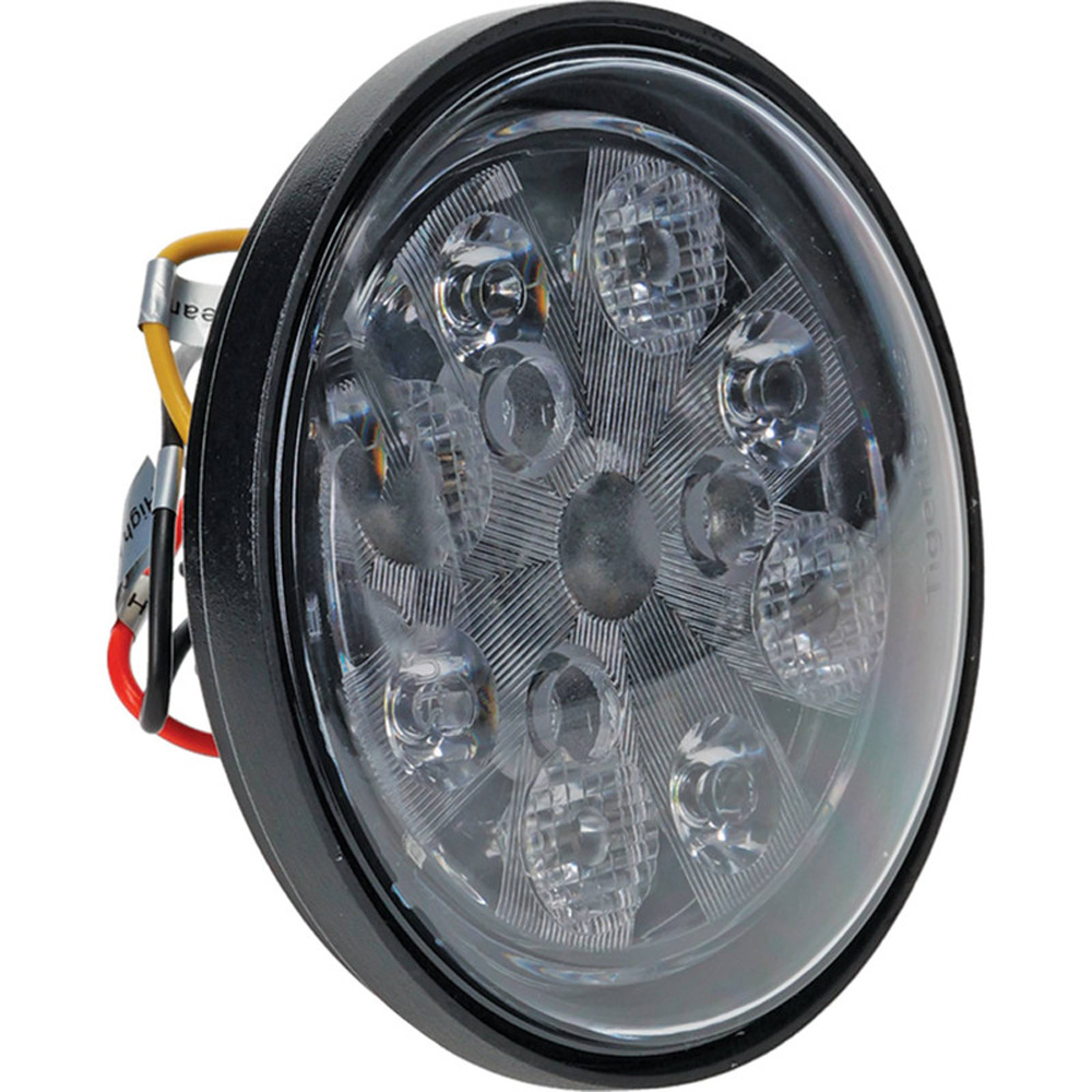 Stens TL3005 Tiger Lights 24W LED Sealed Round Work Light W/Red Tail Light for John Deere AR21737 / TL3005