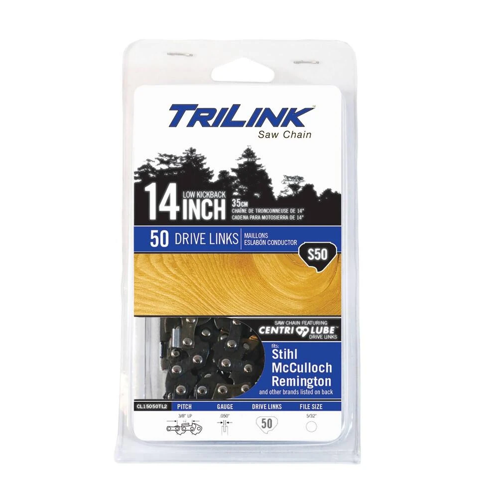 TriLink 14", 3/8" LP Semi-Chisel, .050", 50 DL Chainsaw Chain / CL15050TL2