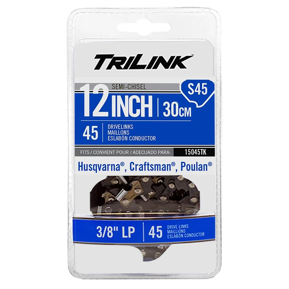 TriLink Chainsaw Chain 45 DL 3/8" LP, .050", Semi-Chisel / 15045TK