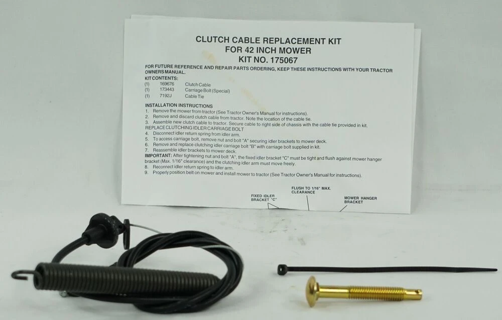 532175067 AYP OEM Clutch Cable Kit