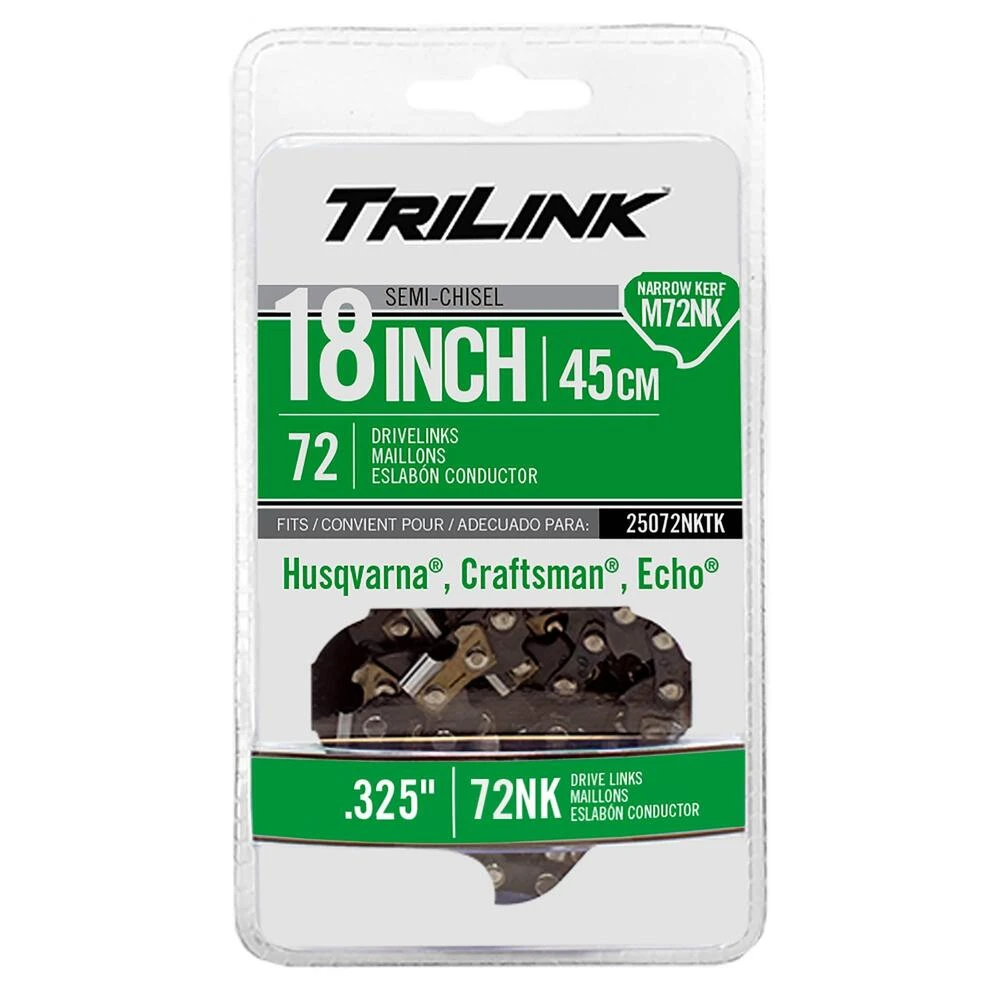 TriLink Chainsaw Chain 72 DL .325", .050", Semi-Chisel/ 25072NKTK