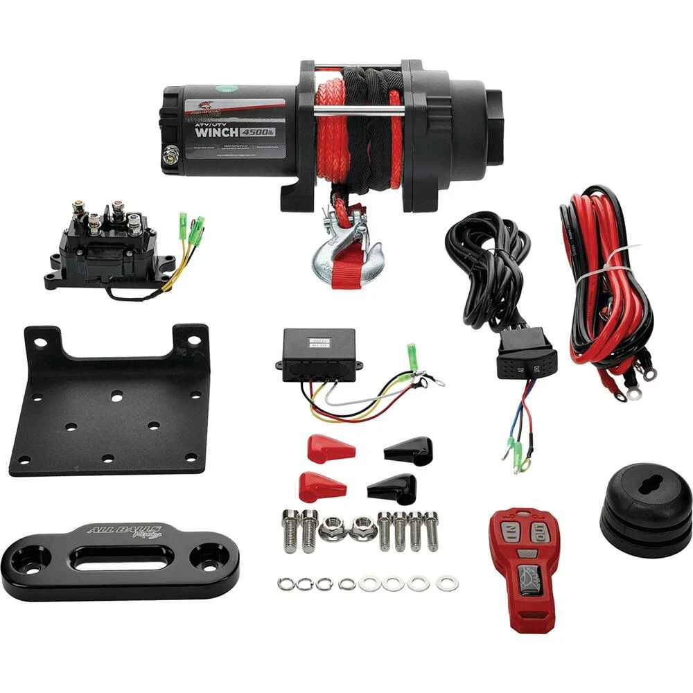 All Balls Racing 4500 lb. Synthetic Rope Winch / 431-01026