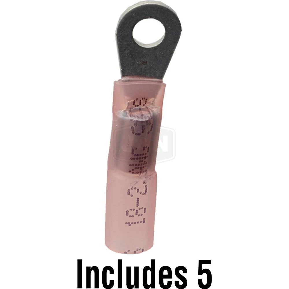 J&N Electrical Products 22-18 Gauge Solder Ring Terminal #8 Stud / 610-18068-5