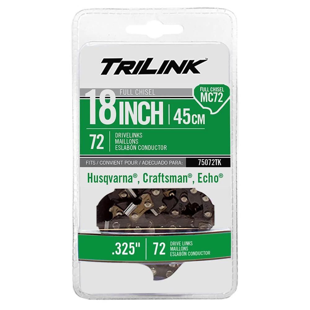 TriLink Chainsaw Chain 72 DL .325", .050", Chisel / 75072TK