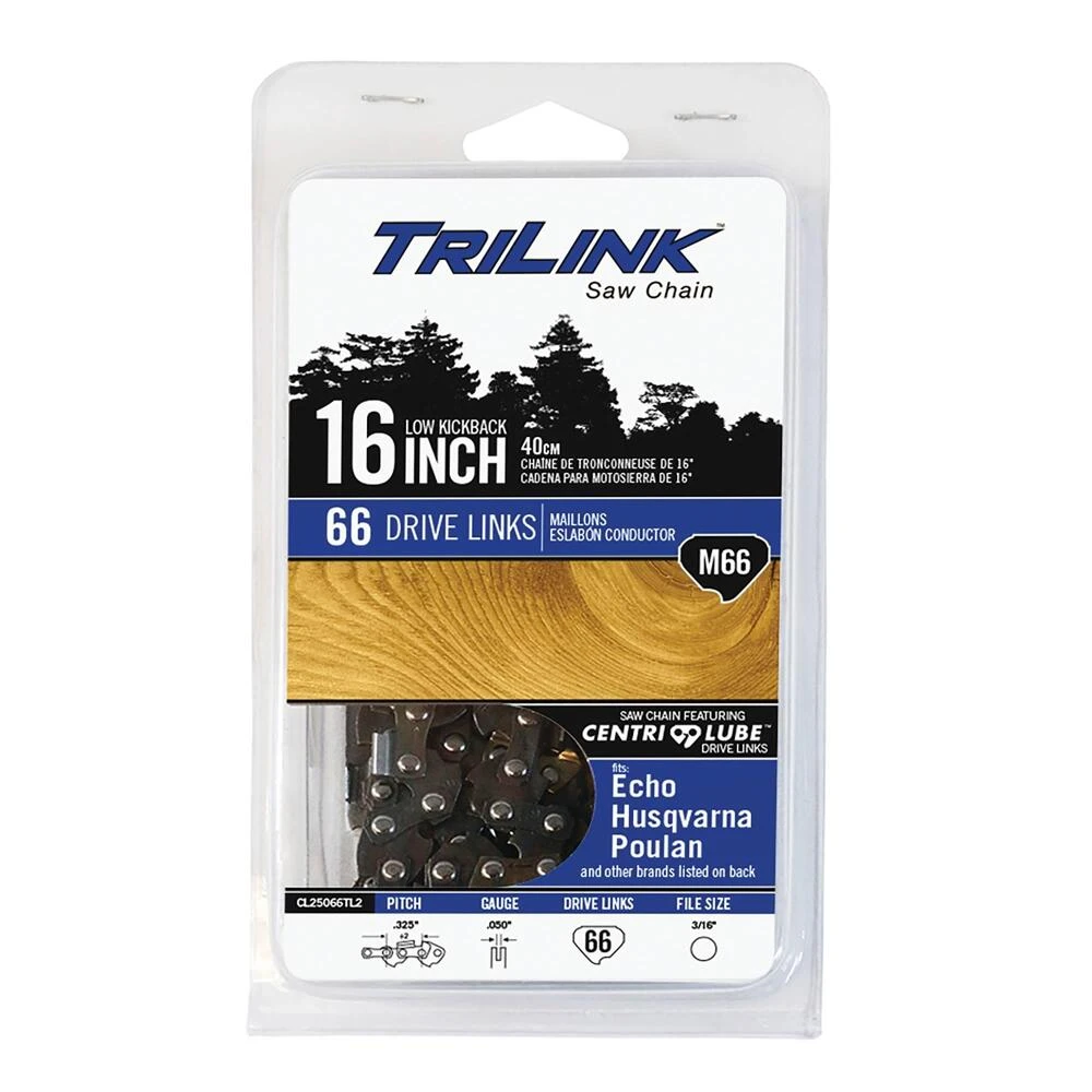 TriLink 16", .325" Semi-Chisel, .050", 66 DL Chainsaw Chain / CL25066TL2