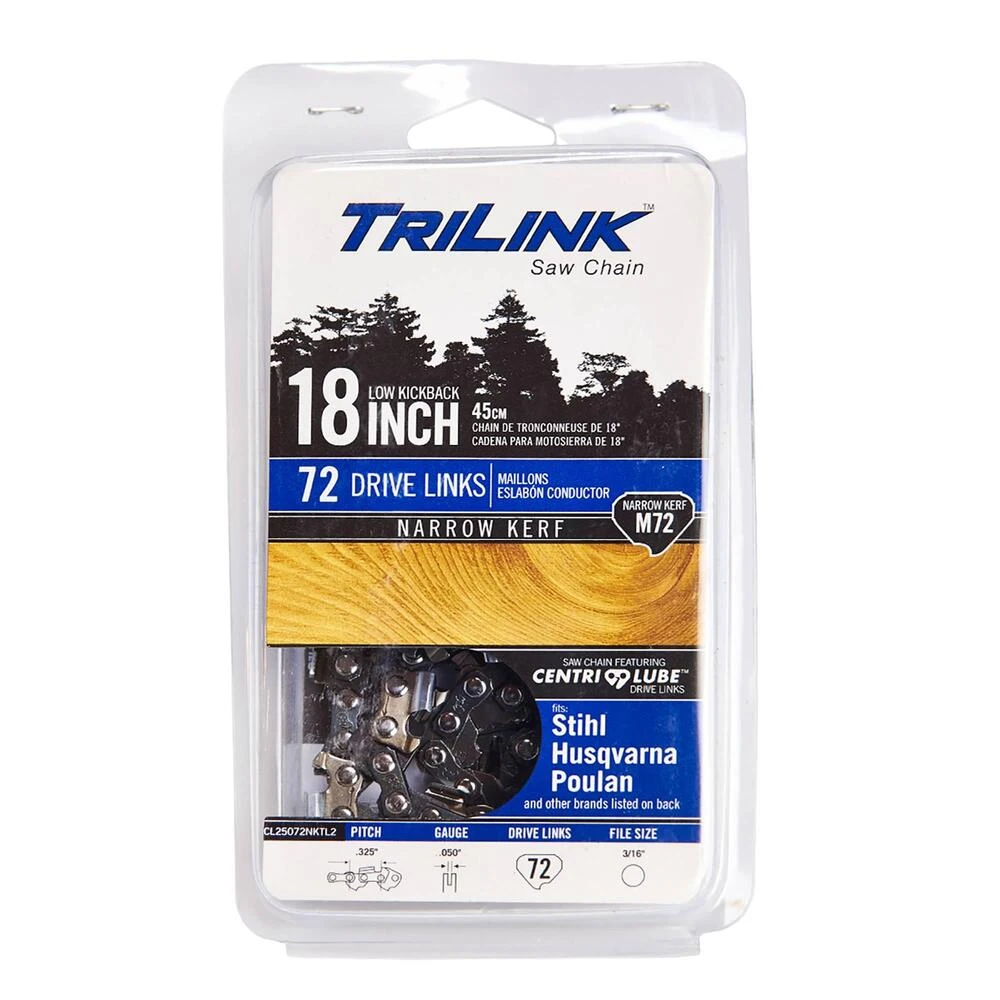 TriLink 18", .325" Semi-Chisel, .050", 72 DL Chainsaw Chain / CL25072NKTL2