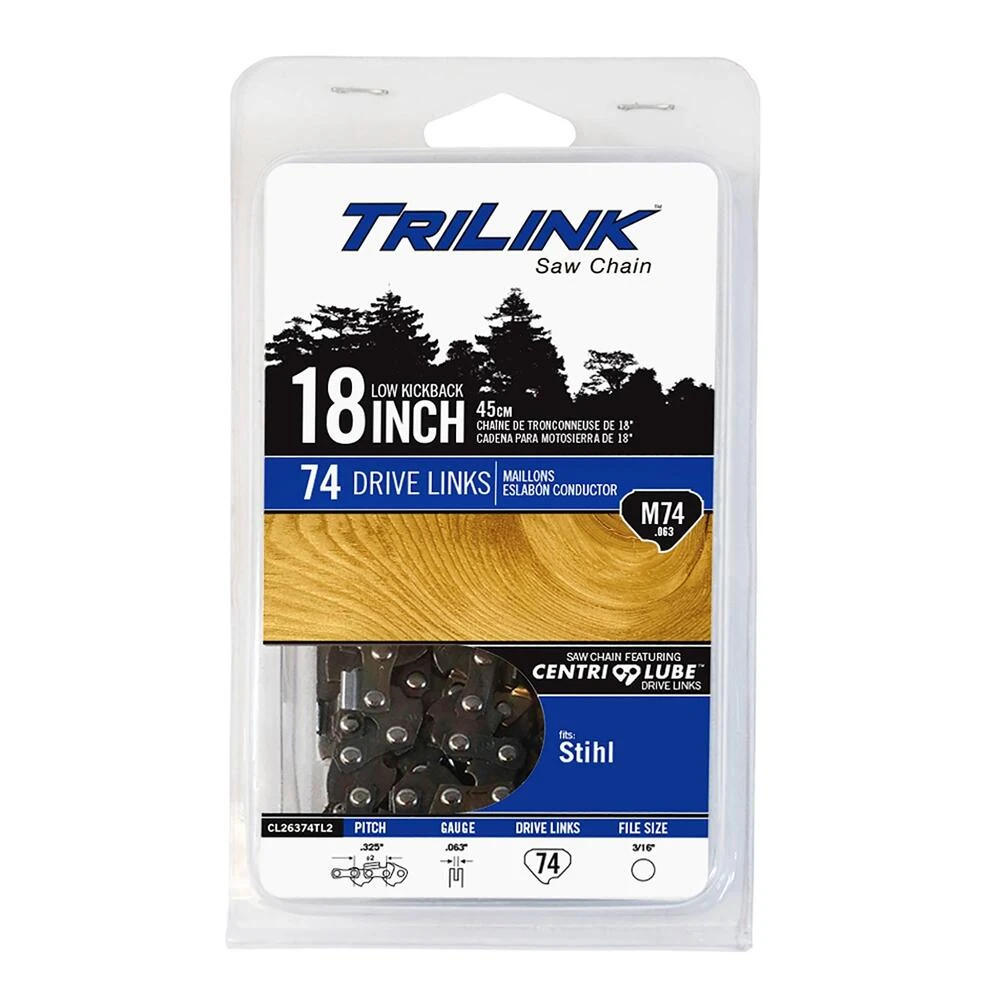 TriLink 18", .325" Semi-Chisel, .063", 74 DL Chainsaw Chain / CL26374TL2