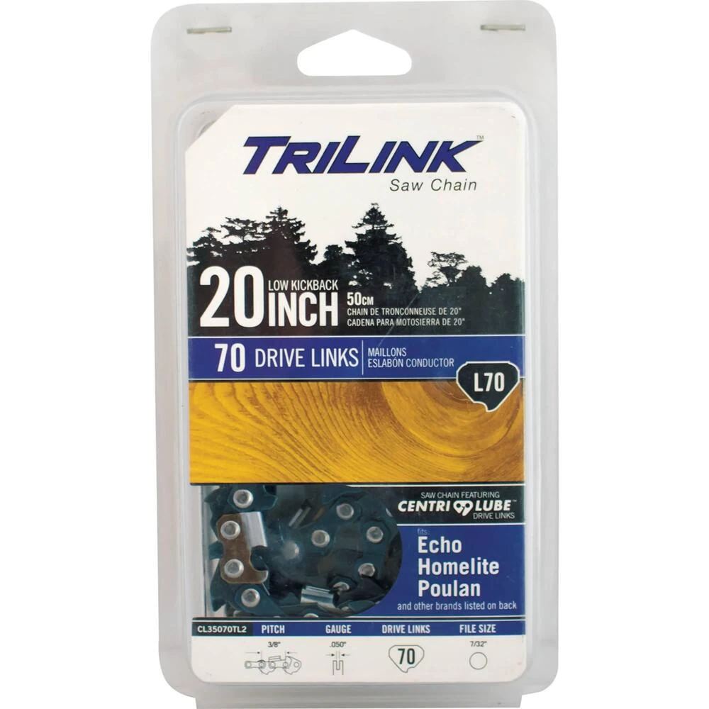 TriLink 20", 3/8" Semi-Chisel, .050", 70 DL Chainsaw Chain / CL35070TL2