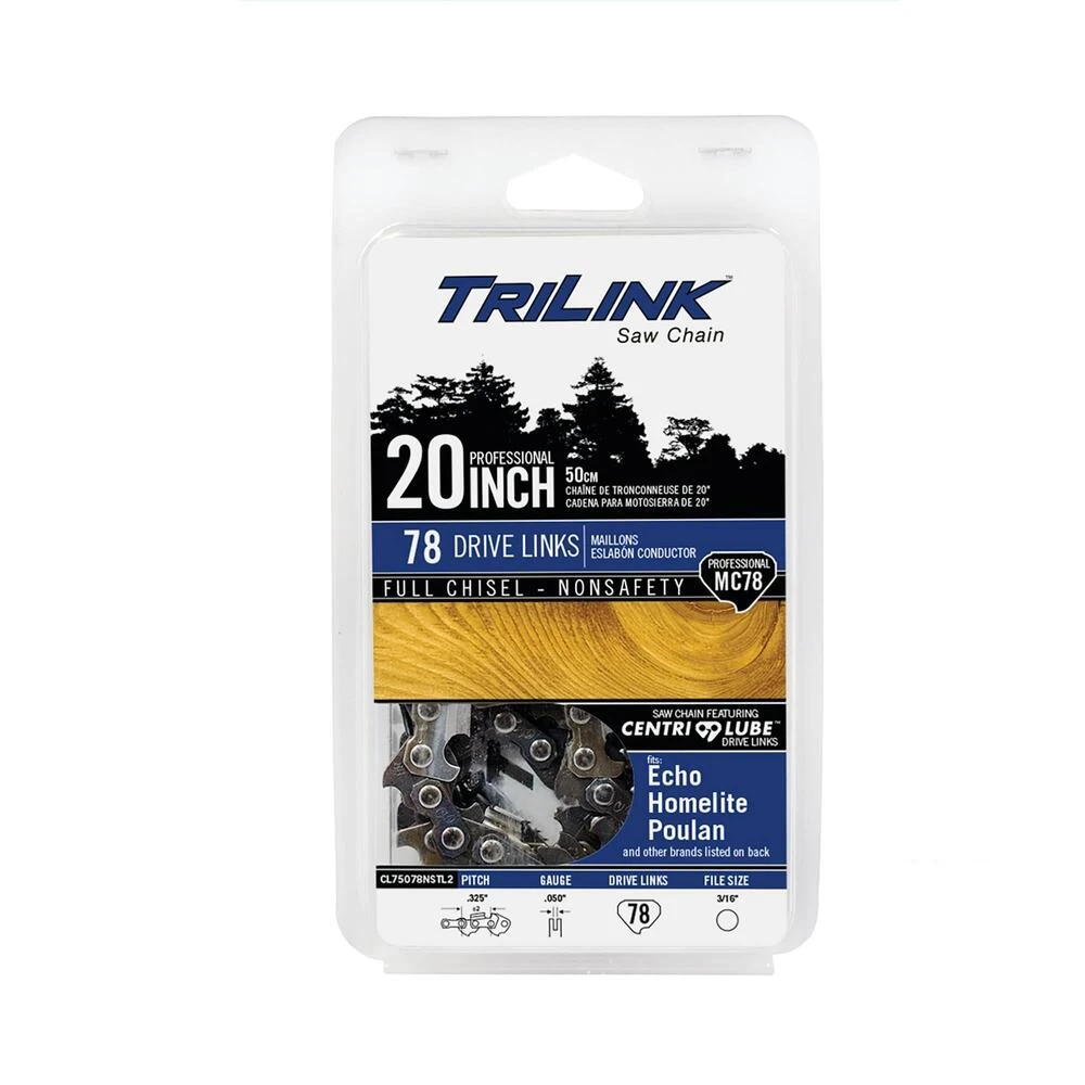 TriLink 20", .325" Chisel, .050", 78 DL Chainsaw Chain / CL75078NSTL2
