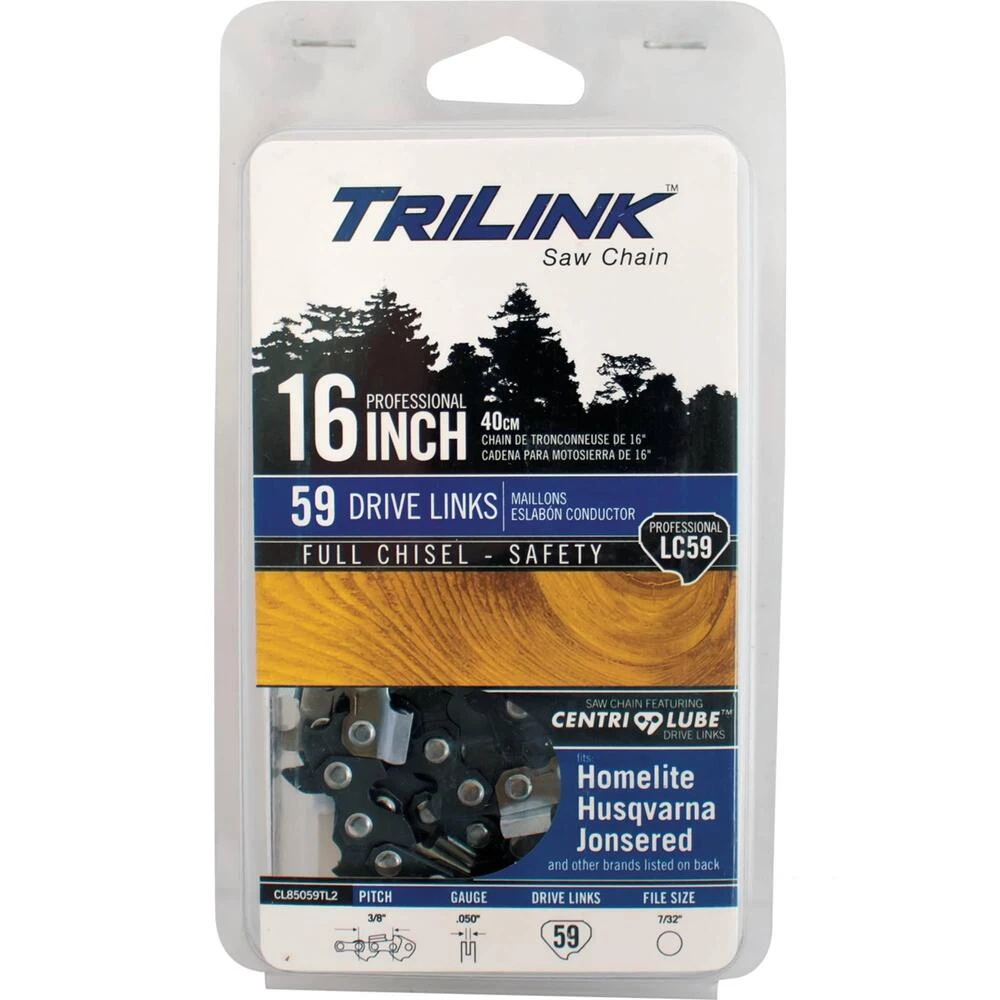 TriLink 16", 3/8" Chisel, .050", 59 DL Chainsaw Chain / CL85059TL2
