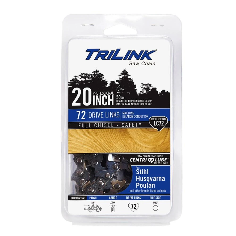 TriLink 20", 3/8" Chisel, .050", 72 DL Chainsaw Chain / CL85072TL2